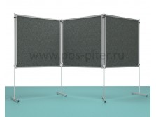 Напольный текстильный секционный информационный стенд с секциями 120х120 см