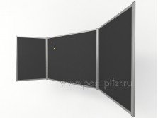 Магнитные меловые черные доски POS-Piter, с двумя створками, высота доски 120 см