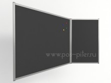Магнитные меловые черные доски POS-Piter, створка справа, высота доски 120 см