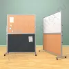 Пробковый комбинированный мобильный стенд, с двумя досками (ВхШ) 100х150 см