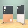 Тканевый комбинированный мобильный стенд, с двумя досками (ВхШ) 100х120 см