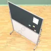 Тканевый комбинированный мобильный стенд, с двумя досками (ВхШ) 100х150 см