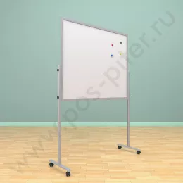 Напольный магнитный, разборный стенд, доска (ВхШ) 100х120 см. Ноги: АЛЮМИНИЙ