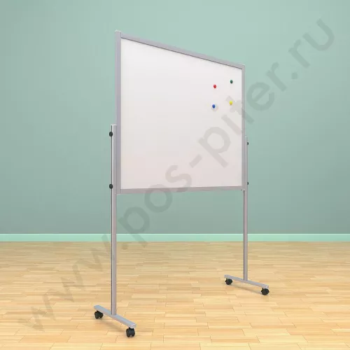 Напольный магнитный, разборный стенд, доска (ВхШ) 100х120 см. Ноги: АЛЮМИНИЙ
