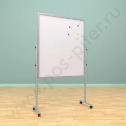 Напольный магнитный, разборный стенд, доска (ВхШ) 120х100 см. Ноги: АЛЮМИНИЙ