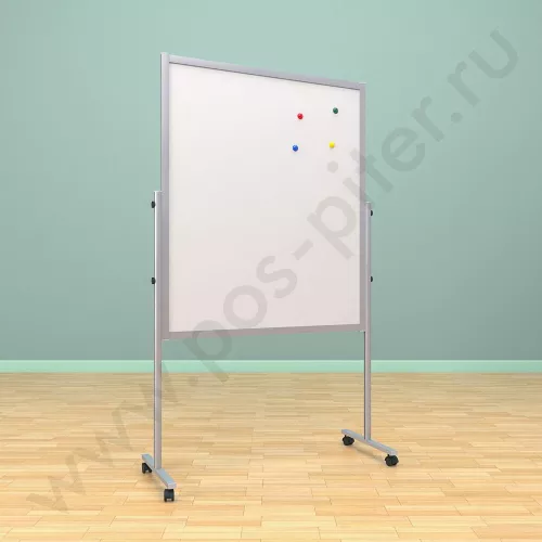 Напольный магнитный, разборный стенд, доска (ВхШ) 120х100 см. Ноги: АЛЮМИНИЙ