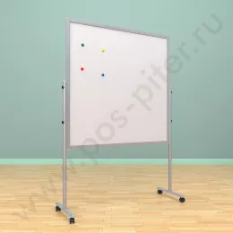 Напольный магнитный, разборный стенд, доска (ВхШ) 120х120 см. Ноги: АЛЮМИНИЙ