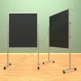 Меловой, двухсторонний, мобильный, напольный стенд (ВхШ) 120*100 см