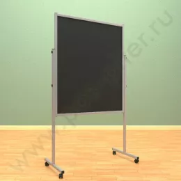 Меловой, двухсторонний, мобильный, напольный стенд (ВхШ) 120*100 см