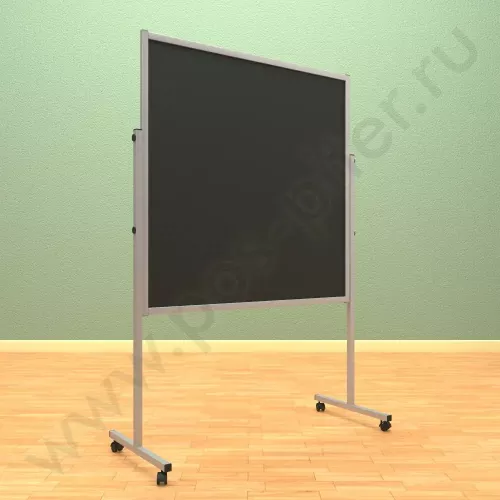 Меловой, двухсторонний, мобильный, напольный, стенд (ВхШ) 120*120 см