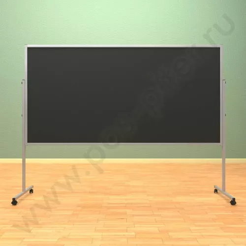 Меловой, двухсторонний, мобильный, напольный, стенд (ВхШ) 120*240 см