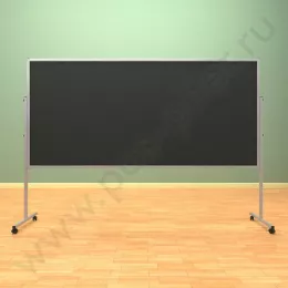 Меловой, двухсторонний, мобильный, напольный, стенд (ВхШ) 120*260 см