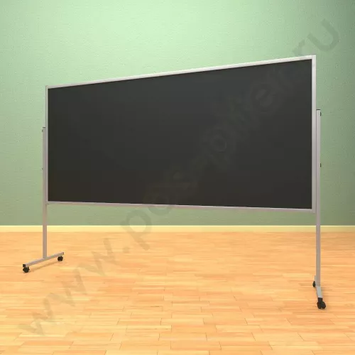 Меловой, двухсторонний, мобильный, напольный, стенд (ВхШ) 120*260 см