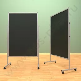Меловой, двухсторонний, мобильный, напольный, стенд (ВхШ) 150*100 см
