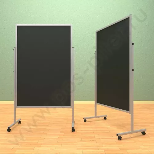 Меловой, двухсторонний, мобильный, напольный, стенд (ВхШ) 150*100 см