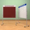 Мобильный разборный стенд с карманами, 15 шт. формата А-4. Ноги: АЛЮМИНИЙ