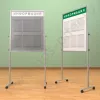 Мобильный разборный стенд с карманами, 6 шт. формата А-4. Ноги: АЛЮМИНИЙ