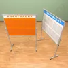 Мобильный разборный стенд с карманами, 10 шт. формата А-4. Ноги: АЛЮМИНИЙ