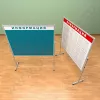 Мобильный разборный стенд с карманами, 18 шт. формата А-4. Ноги: АЛЮМИНИЙ