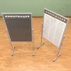 Мобильный разборный стенд с карманами, 9 шт. формата А-4. Ноги: АЛЮМИНИЙ