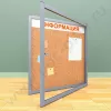 Пробковый информационный стенд с дверцей на 6 листов А4