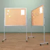 Напольный пробковый, разборный стенд, доска (ВхШ) 100х120 см. Ноги: АЛЮМИНИЙ
