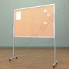 Напольный пробковый, разборный стенд, доска (ВхШ) 100х150 см. Ноги: АЛЮМИНИЙ