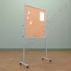 Напольный пробковый, разборный стенд, доска (ВхШ) 100х90 см. Ноги: АЛЮМИНИЙ