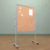 Напольный пробковый, разборный стенд, доска (ВхШ) 120х100 см. Ноги: АЛЮМИНИЙ