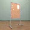 Напольный пробковый, разборный стенд, доска (ВхШ) 120х90 см. Ноги: АЛЮМИНИЙ