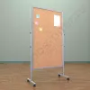 Напольный пробковый, разборный стенд, доска (ВхШ) 150х90 см. Ноги: АЛЮМИНИЙ