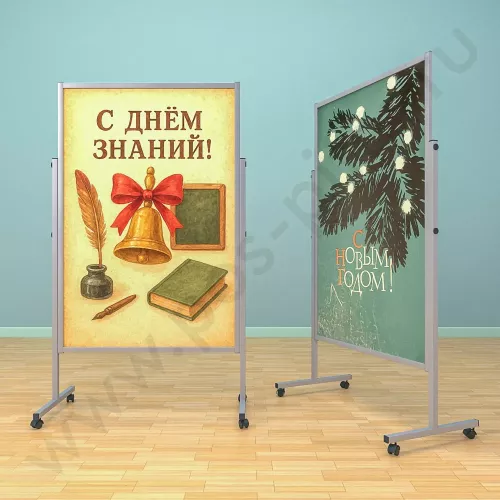 Рекламный разборный стенд, ноги металл, доска (ВхШ) 150х100 см