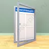 Информационный стенд с дверцей, с карманами на 4 листа А-4