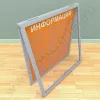Информационный стенд с дверцей, с карманами на 6 листов А-4, петли сверху