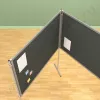 Тканевый секционный стенд с секциями (ВхШ) 100х150 см, ОДНОСТОРОННИЙ