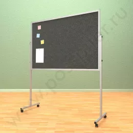 Напольный тканевый, разборный стенд, доска (ВхШ) 100х150 см. Ноги: МЕТАЛЛ