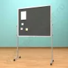 Напольный тканевый, разборный стенд, доска (ВхШ) 100х120 см. Ноги: АЛЮМИНИЙ