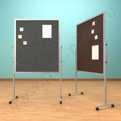 Напольный тканевый, разборный стенд, доска (ВхШ) 120х100 см. Ноги: АЛЮМИНИЙ