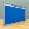 Уличный настенный стенд с дверцей, петли сверху, с карманами 10 А-4