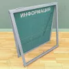 Уличный настенный стенд с дверцей, петли сверху, с карманами 6 А-4